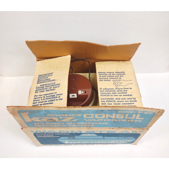 VTG Kaz Consul Safeguard Vaporizer Humidifier P67 Original Box Auto Off Tested - Picture 5 of 10